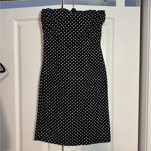 Anonymous Y2K black white polka dot midi dress